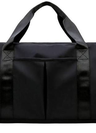 Спортивная сумка с отделами для обуви, влажных вещей 18l edibazzar черная4 фото