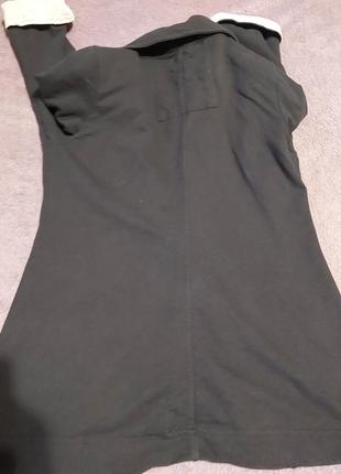 Женский трикотажный пиджак, блейзер, черного цвета. размер м3 фото