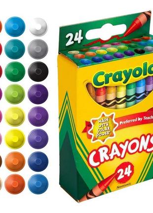 Восковые карандаши crayola 24 цвета! cша оригинал!