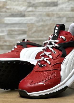 Мужские кожаные кроссовки rs-x red