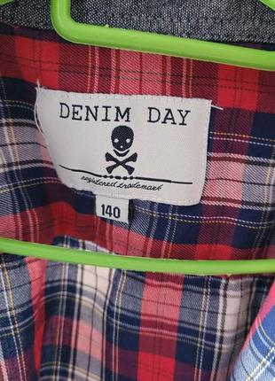 Фирменная рубашка denim day(140 см)2 фото