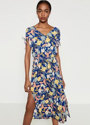 Платье оверсайз zara цветочный принт 2