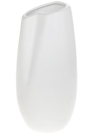 Ваза порцелянова елегія 23,5см, колір - матовий білий товар від виробника1 фото