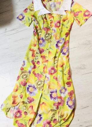 Сукня шифонова плаття фруктовий принт1 фото