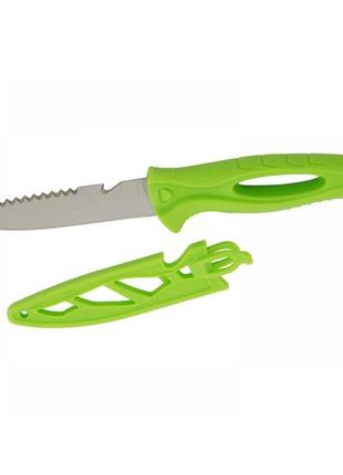 Ніж fladen fishing knife green blister2 фото