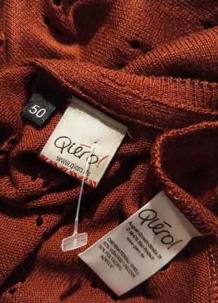Женственный,терракотовый,лёгкий свитер-джемпер,большого размера,quero,турция8 фото