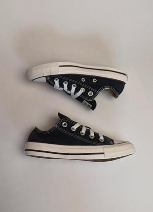 Converse 35, черные низкие кеды3 фото