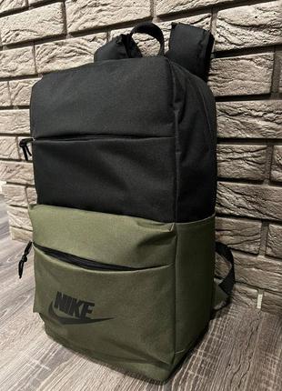Рюкзак черный/ хаки big bag с логотипом nike1 фото