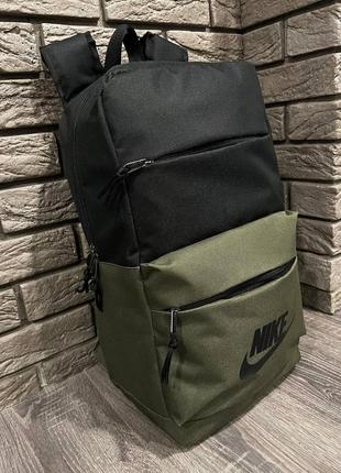 Рюкзак черный/ хаки big bag с логотипом nike2 фото