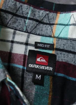 Винтажная фланелевая клетчатая рубашка от скейт бренда quiksilver. american vintage y2k carhartt billabong полосатая овершот5 фото