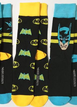 3 пары! набор! носки batman англия размер: 39/42 хлопок