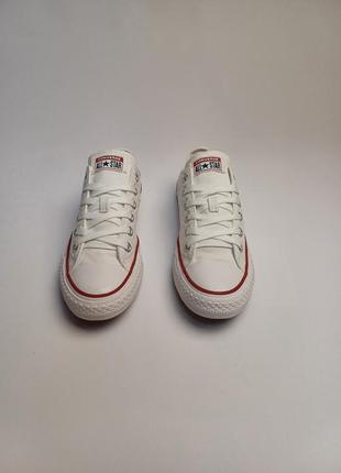 Converse 39, белые низкие кеды2 фото