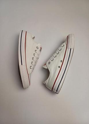 Converse 39, белые низкие кеды3 фото