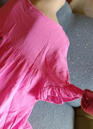 Хлопковая блуза-туника разлетайка4 фото
