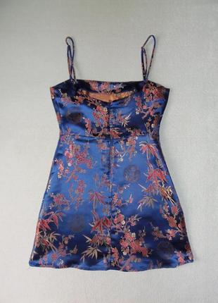 Китайська синя сукня, китаянка, ципао р. xs-s2 фото