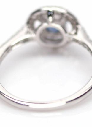 Серебряное кольцо 925 пробы с натуральным танзанитом. размер 172 фото