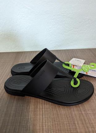 Крокс шльопанці фліп тулум чорні crocs tulum flip black/black.1 фото