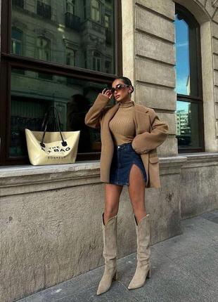 Джинсова юбка спідниця з ефектом вау в наявності