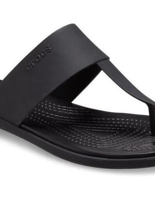 Крокс шльопанці фліп тулум чорні crocs tulum flip black/black.10 фото