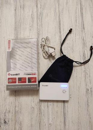 Павербанк зарядний пристрій iconbit ftb 2800 led, 2800 mah ф...