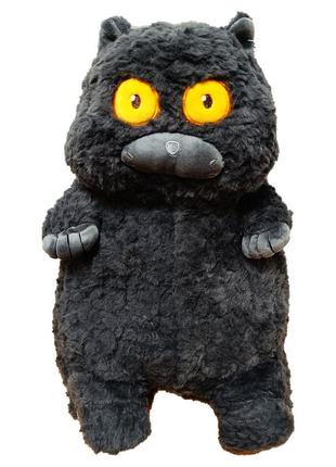 М'яка іграшка "товстий кіт" k15214, 40 см (сірий)