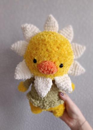 Плюшева іграшка курча квіточка3 фото