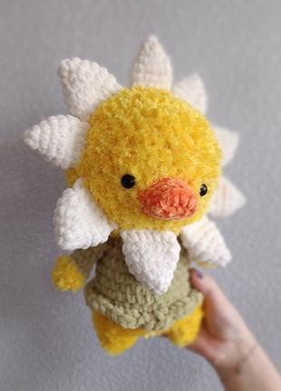 Плюшева іграшка курча квіточка4 фото