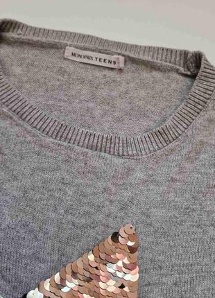 Фірмовий тонкий джемпер светр з паєтками monoprix зірка3 фото