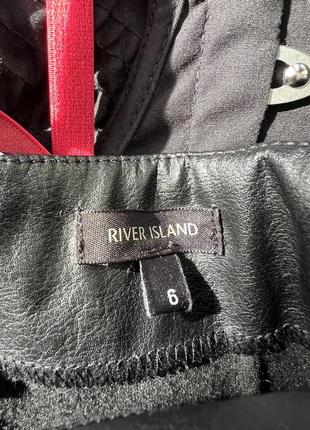 Шкіряна спідниця олівець з розрізом river island5 фото