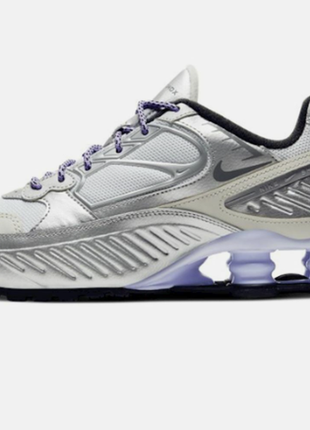 Кроссовки nike shox enigma 9000 'metallic silver violet'2 фото