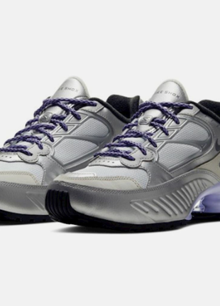 Кроссовки nike shox enigma 9000 'metallic silver violet'1 фото