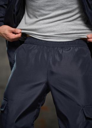 Мужские спортивные повседневные синие брюки софтшелл, высокое качество7 фото