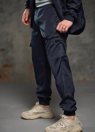 Мужские спортивные повседневные синие брюки софтшелл, высокое качество2 фото
