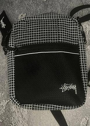 Мессенджер stussy в клетку спортивная сумка4 фото