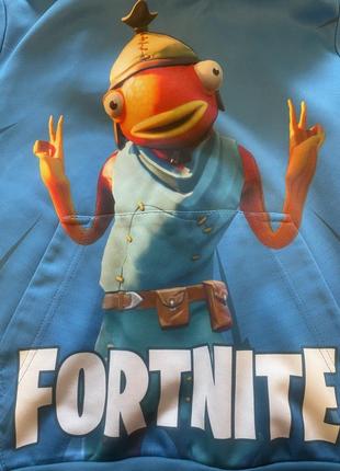 Детская 3d худи fishstick and fortnite logo фортнайт карась1 фото