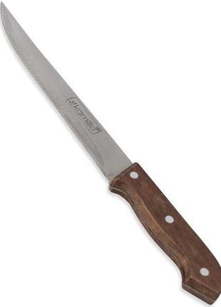Нож kamille eco force для разделки мяса 20см с деревянной ручкой1 фото