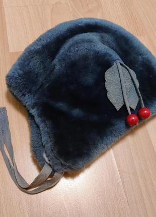Зимняя шапка, натуральный мех цигейка ссср