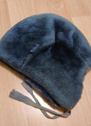 Зимняя шапка, натуральный мех цигейка ссср3 фото