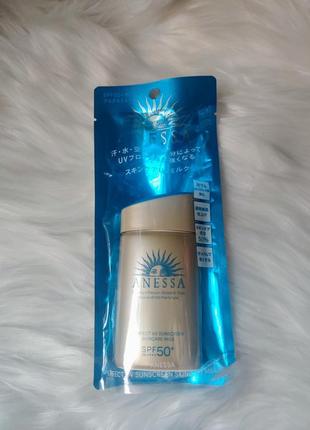 Водостійка сонцезахисна емульсія shiseido anessa perfect uv sunscreen skincare milk spf50+ pa++++ 60мл