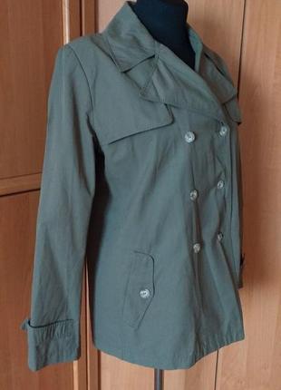 Yumi mazao ≥ 38 жіноча куртка зелена двобортна3 фото
