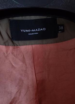 Yumi mazao ≥ 38 жіноча куртка зелена двобортна8 фото