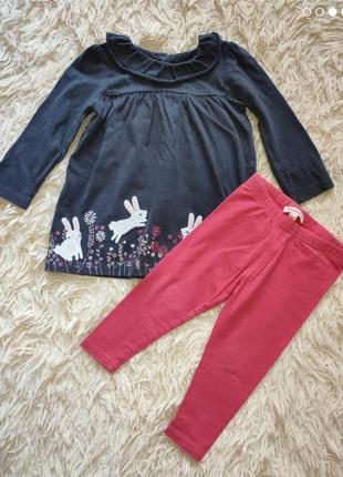 Костюмчик для девочки. лосины на девочку. блузка на девочку