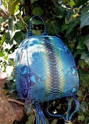 Рюкзак из натуральной кожи королевского питона в наличии невероятного цвета1 фото