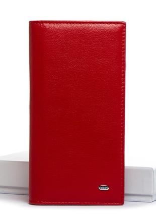 Женский кошелек кожаный classic dr. bond wmb-3m red