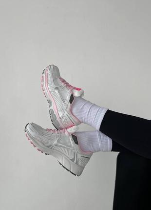 Женские кроссовки nike vomero 5 white/pink2 фото