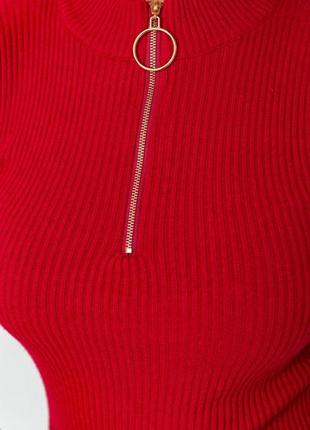 Бордовый гольф кофта в рубчик с кольцом5 фото