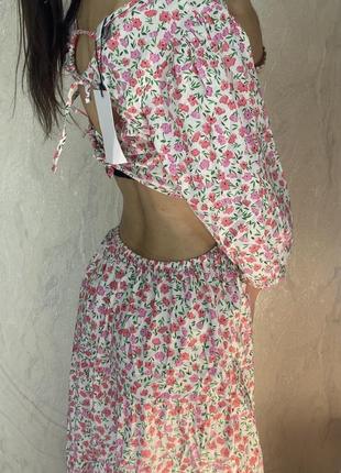 Сукня довга квітковий принт2 фото
