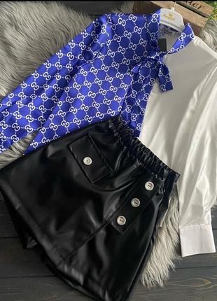 Юбка шорты +блузка, костюм для девочки