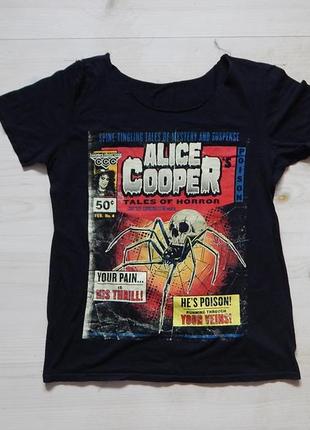 Футболка alice cooper comics world tour rock band tee1 фото