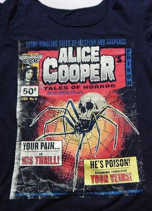 Футболка alice cooper comics world tour rock band tee3 фото